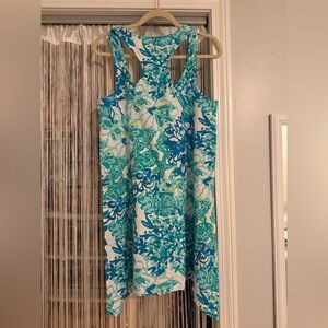 Lilly Pulitzer Blue and Green Floral Dress